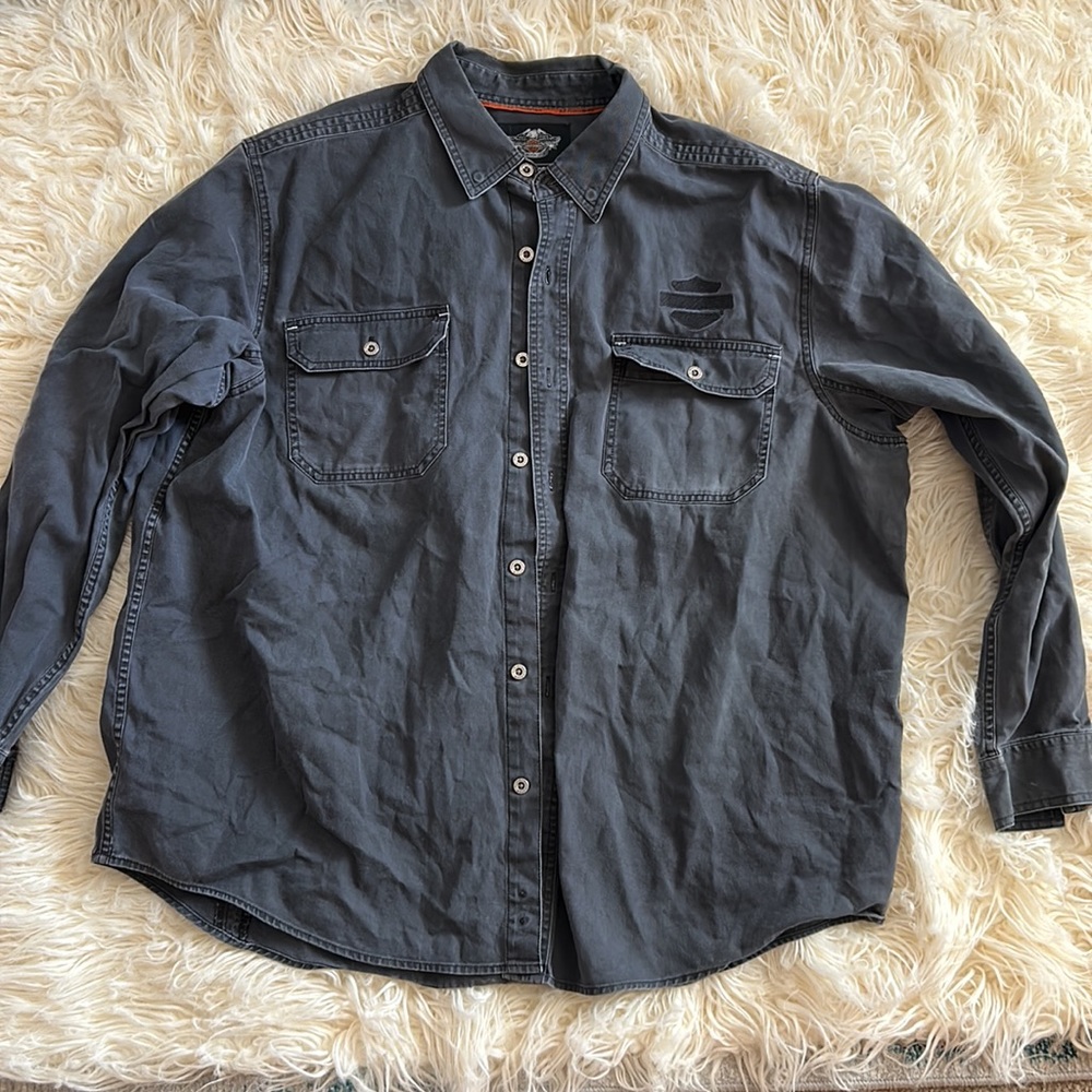 Harley Davidson Button Down - image 3